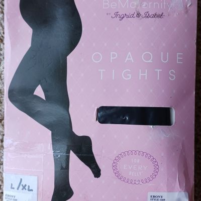 NEW Isabel Maternity by Ingrid & Isabel Black Opaque Tights Size L/XL