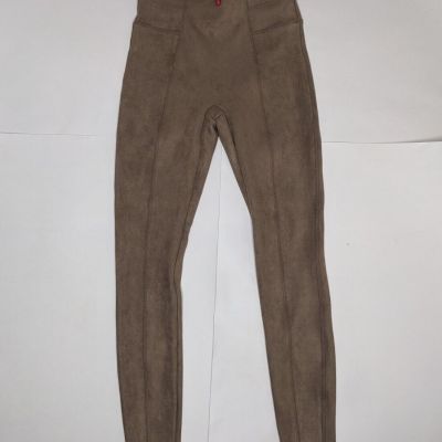 SPANX Faux Suede Leggings size Small Light Tan Color Style No. 20322R
