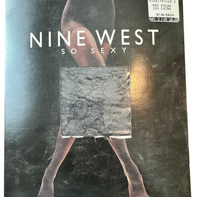 Nine West So Sexy Style 934 Lace Black Nylons Vintage Size 2
