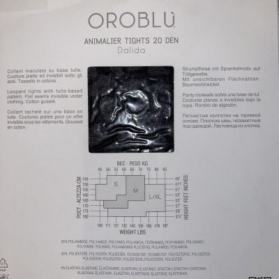 Oroblu Dalida Amimalier Tights Color: Brown Size: Small  OR2140469 - 08