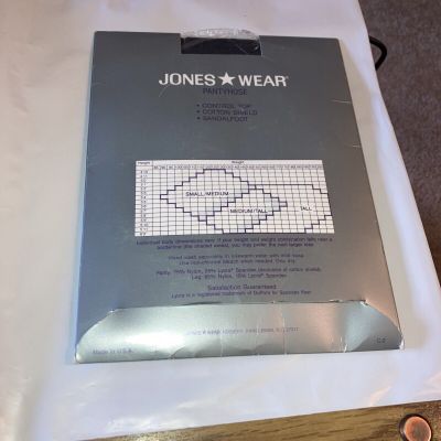 Jones Wear Lycra Sheer Control Top Pantyhose Med/Tall Navy, NEW