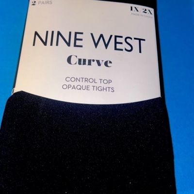 Nine West Control Top Tights Womens 1X/2X Two Pairs 170-220lbs 5’4”-5”10”Opaque