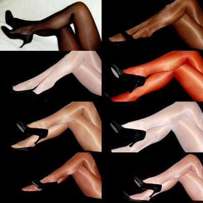 2 Peavey Pic Color Q D C B Gloss Tights Shimmer Shiny Hooters Uniform Lingerie