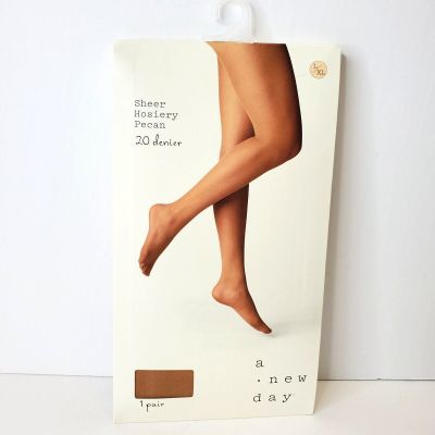 A. New Day Target L/XL Opaque Tan Nude Tights 20 Denier New Sealed