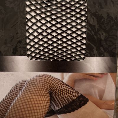 SWEET LOVE  SEXY FISHNET THIGH FASHION ONE SIZE FITS MOST ELASTIC TOP BLACK