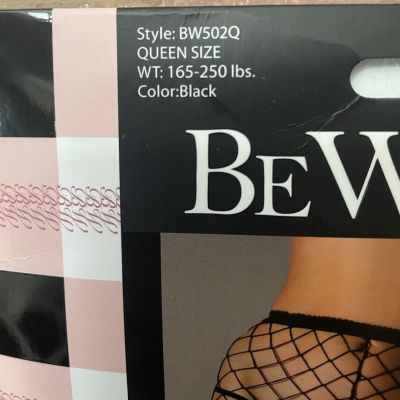 Be Wicked High Waist Fishnet Tights Fence Net Pantyhose Stockings Size Queen
