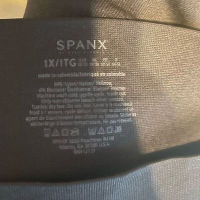 Spanx Black Leggings Plus Size 1X Great Condition EcoCare Seamless