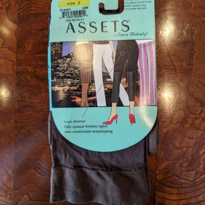 Assets By Sara Blakely Lucky Opaque Shaping 159 Brown Leggings 2  Up To 5'  10