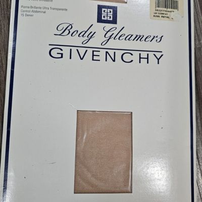 Body Gleamers Givenchy Pantyhose Shimmery Ultra Sheer Leg 157 Pale Gold Size B