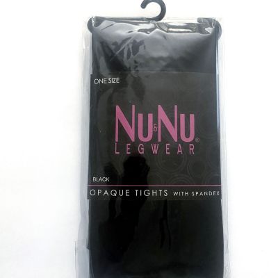 Nu & Nu Legwear Opaque Tights with Spandex - Black