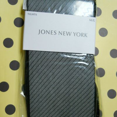Jones New York M/L Black patterned tights $16.50 New With Tag