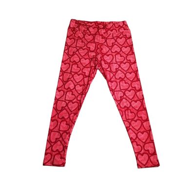 LuLaRoe Tall And Curvy Red Hearts Love Leggings Valentine’s Day Women's Size 18