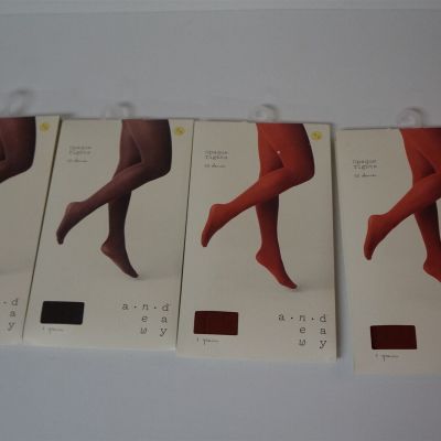 A New Day Opaque Tights Lot of 4 Salsa Red Mesquite BBQ Size S/M