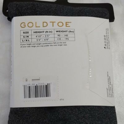New Goldtoe Fashion Leggings, Women's S/M, Mottled Gray