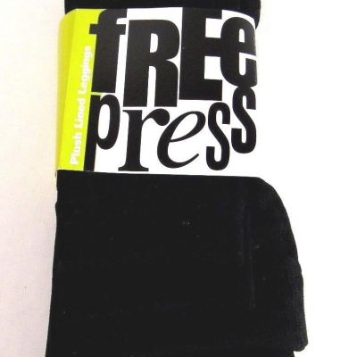 Women's Free Press Plush Lined Leggings Black Style 8753NR Size M/L NWT