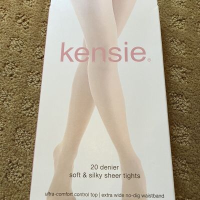 Kensie Soft & Silky Sheer Black Tights ( 2 Pack) Size M/L NEW W/TAGS Control Top