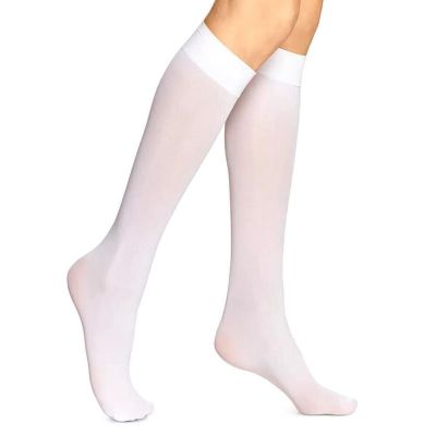 Women Ultra Sheer Knee High Stockings Nylon Stretchy 20 Den 2-4Pk