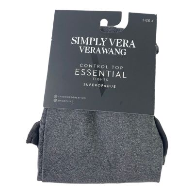 Simply Vera Vera Wang Opaque 90D Control Top Tights Size 2