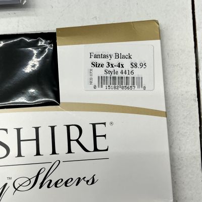 Berkshire All Day Sheers Black 3 Pack Sandalfoot Tights Women's Size 3x-4x