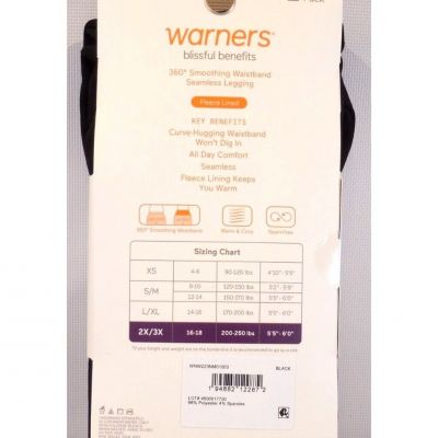 Blissful Benefits by Warner's Women's Footless Fleece Lined Tights Large/X-Large