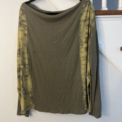 Fashion Nova Green Long Sleeve Shirt & Leggings Set XL