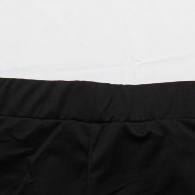 Noracora Women's Casual Plain Slant Pocket Flare Leggings MR2 Black Size XL NWT