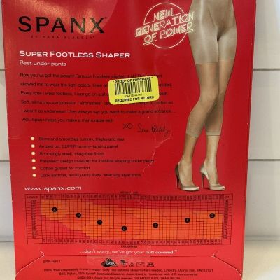 Spanx Super High Footless Shaper Carpi. Super Tummy Control 911 Nude Size B NIP