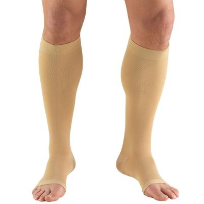 Truform Stockings Knee High Open Toe: 30-40 mmHg M BEIGE (0845-M)