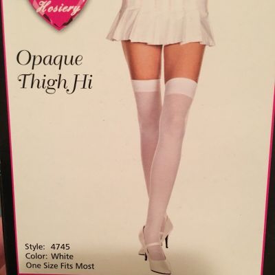 New Women Music Legs 4745 Opaque white Thigh Hi high  Stocking pantyhose Costume