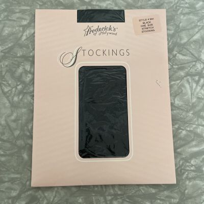 Fredericks of Hollywood Vintage BLACK Stockings NEW!