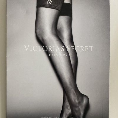 NEW Victoria's Secret VERY SEXY Crystal Stockings Thigh Highs Noir Navy VS XL