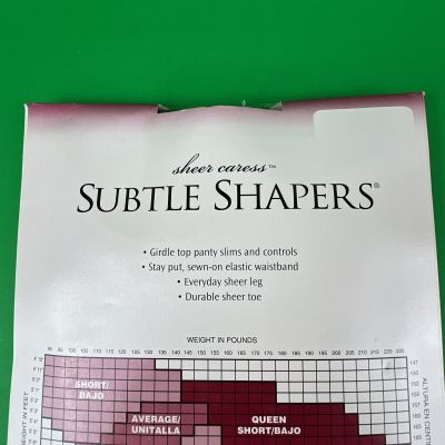 JCPenny Sheer Caress Subtle Shapers Super Shaper Taupe Girdle Top NIP