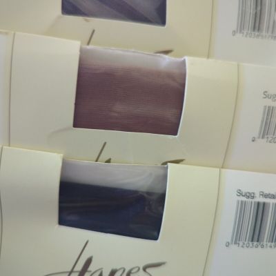 Hanes Silk Reflections Fit Pretty Sz 3 PLUS Pantyhose Sheer Control Top Lot Of3