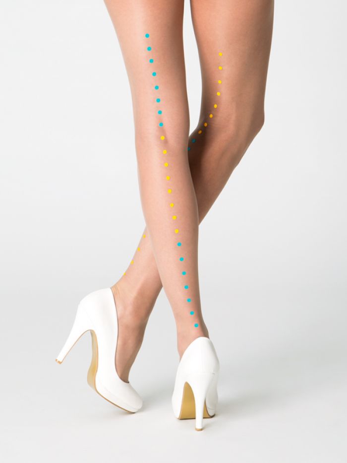 Virivee Milan-tights-yellow-turquoise  Hosiery Collection 2017 | Pantyhose Library