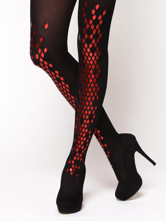 Virivee Red-dragon-tights  Hosiery Collection 2017 | Pantyhose Library