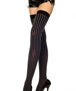 Pin-Striped-Opaque-Thigh-Hi