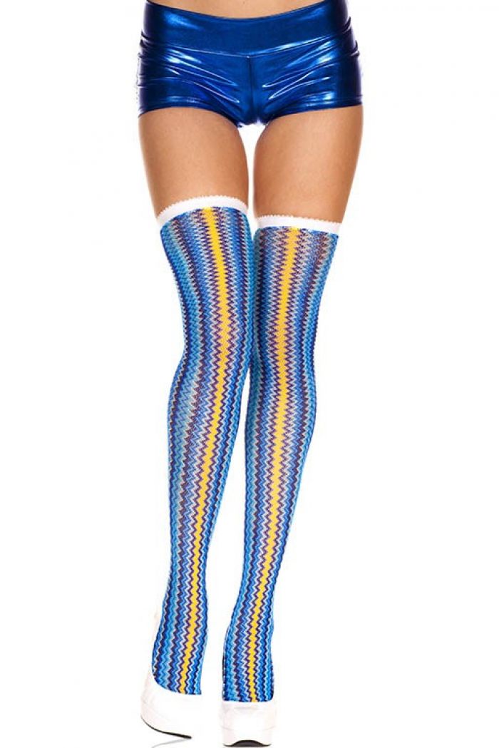 Music Legs Multicolor-zigzag-thigh-hi  Thigh Hi 2018 | Pantyhose Library