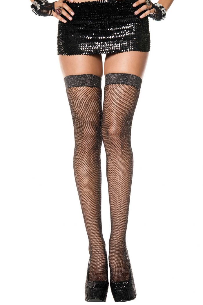 Music Legs Spandex-shimmery-fishnet-thigh-hi  Thigh Hi 2018 | Pantyhose Library