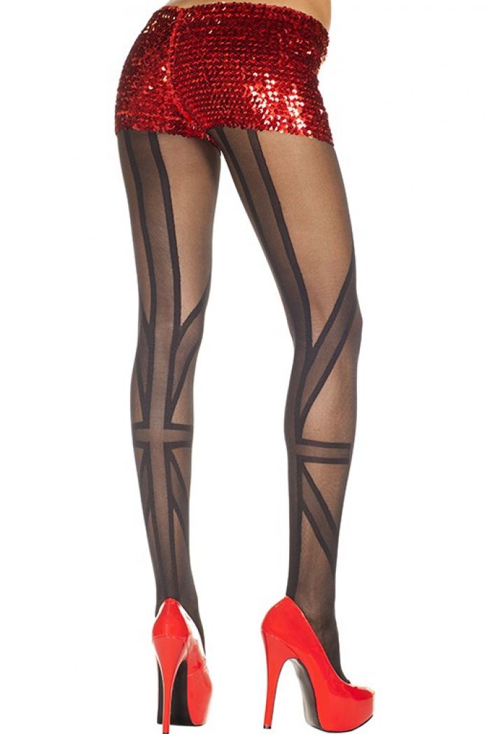 Music Legs Union-jack-spandex-sheer-pantyhose  Pantyhose Collection 2018 | Pantyhose Library