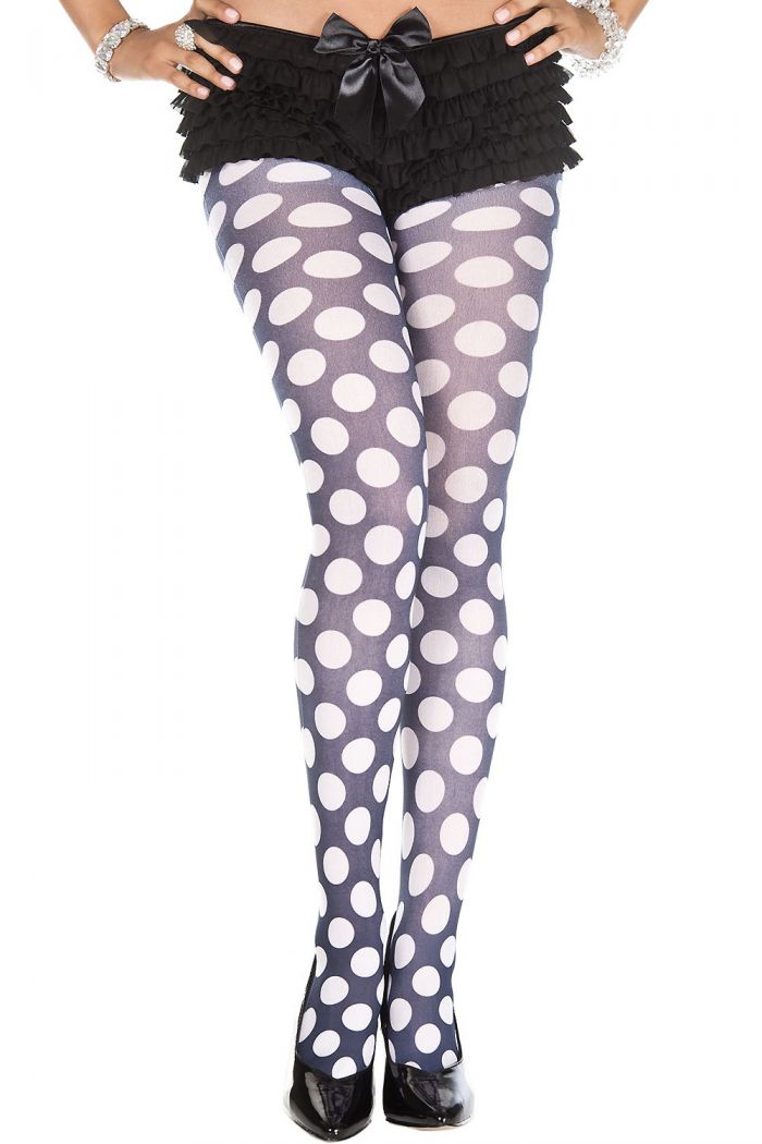 Music Legs White-circle-print-pantyhose  Pantyhose Collection 2018 | Pantyhose Library