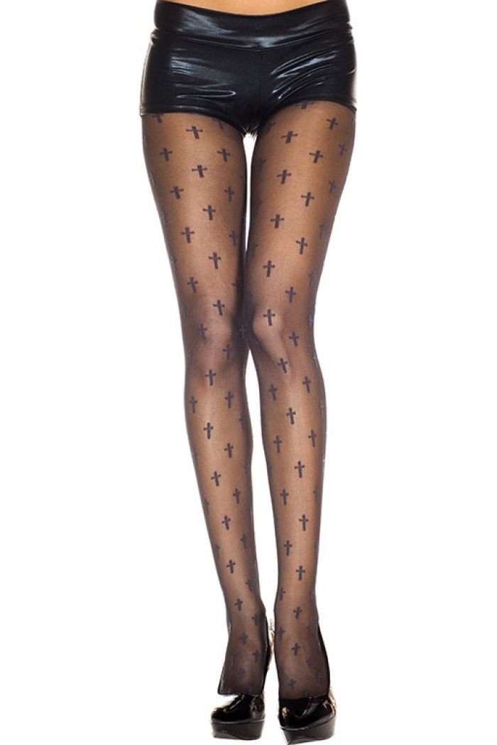 Music Legs Cross-prints-spandex-pantyhose  Pantyhose Collection 2018 | Pantyhose Library