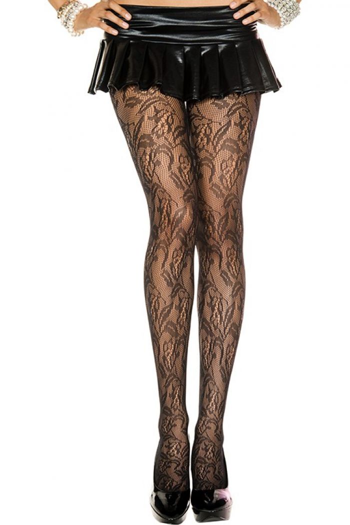 Music Legs Floral-lace-spandex-pantyhose  Pantyhose Collection 2018 | Pantyhose Library