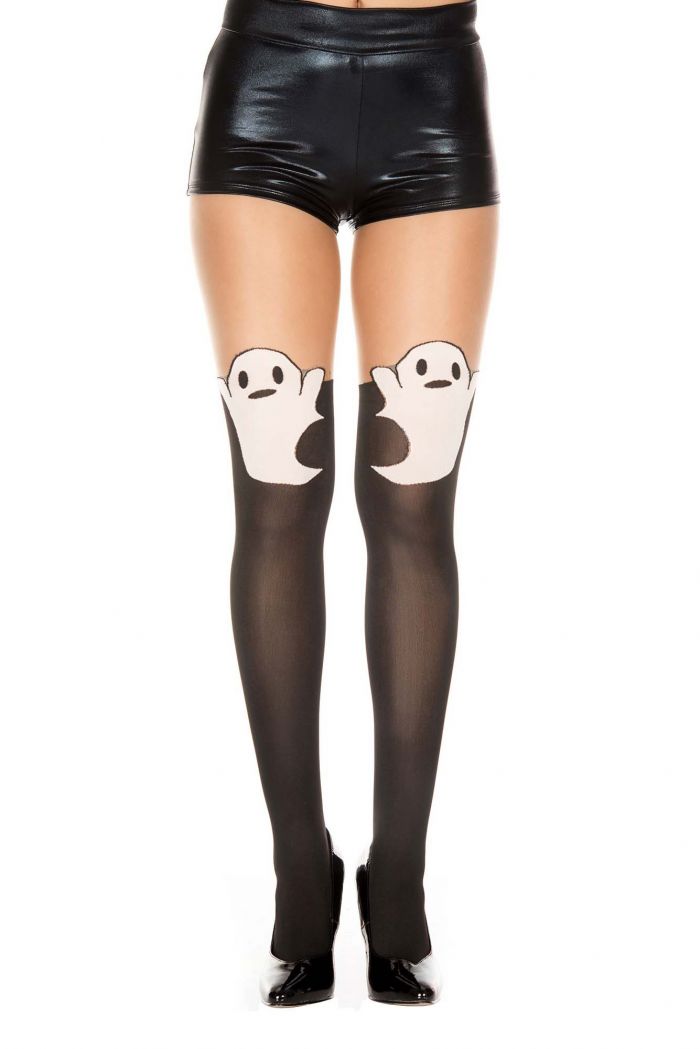 Music Legs Ghost-print-spandex-pantyhose  Pantyhose Collection 2018 | Pantyhose Library