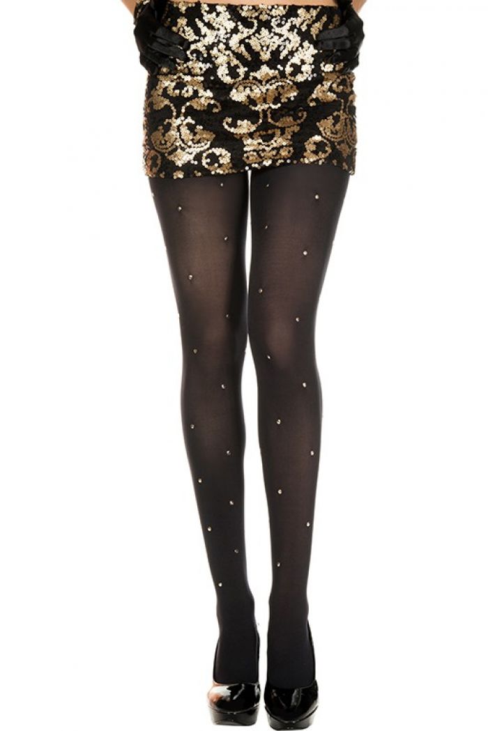 Music Legs Golden-studs-spandex-tights  Pantyhose Collection 2018 | Pantyhose Library