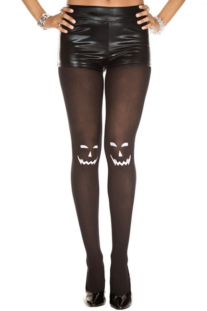 Music Legs Jack-o-lantern-silhouette-pantyhose  Pantyhose Collection 2018 | Pantyhose Library