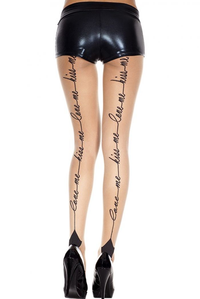 Music Legs Love-me-kiss-me-print-spandex-pantyhose  Pantyhose Collection 2018 | Pantyhose Library