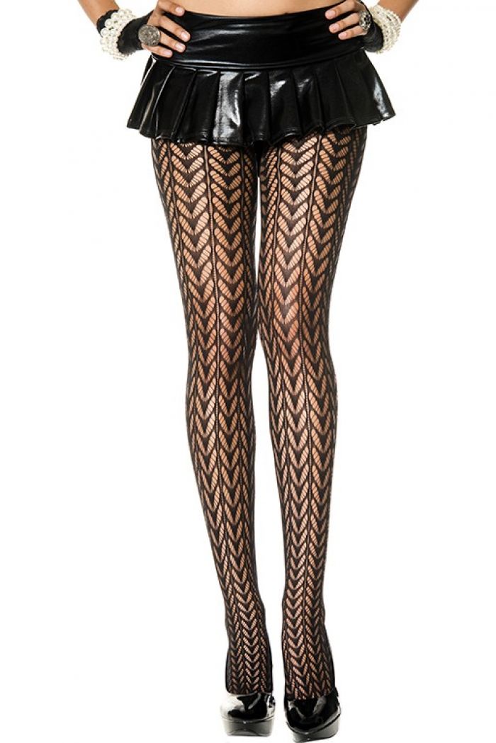 Music Legs Mesh-feather-design-spandex-pantyhose  Pantyhose Collection 2018 | Pantyhose Library