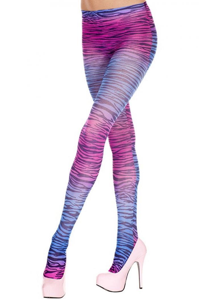 Music Legs Multicolor-zebra-print-pantyhose.  Pantyhose Collection 2018 | Pantyhose Library