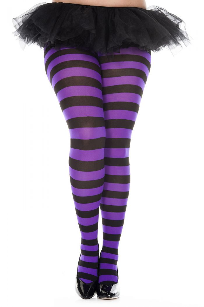 Music Legs Plus-size-wide-striped-tights  Pantyhose Collection 2018 | Pantyhose Library