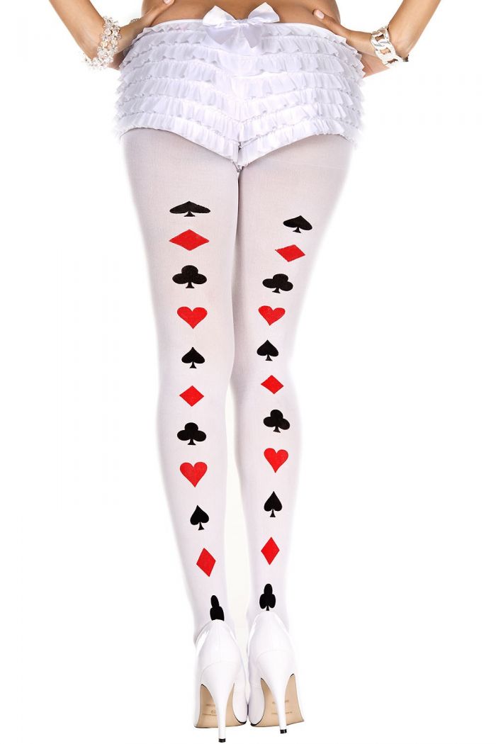 Music Legs Poker-cards-backseam-pattern-pantyhose  Pantyhose Collection 2018 | Pantyhose Library